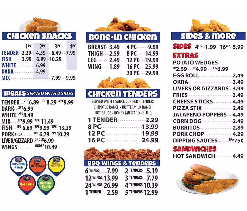 Super 9 Station Food Menu